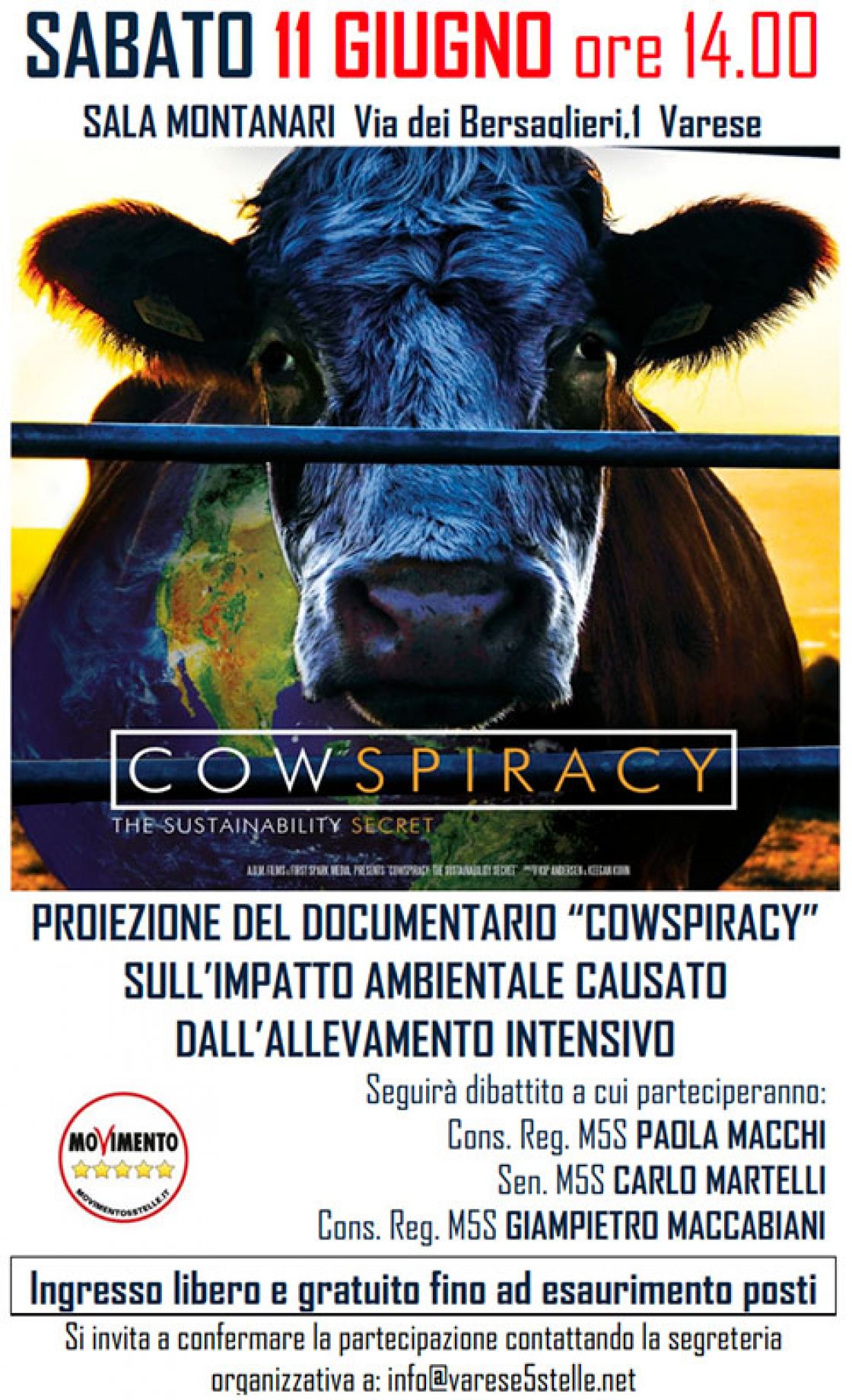 Cowspiracy 11 Giugno 2016